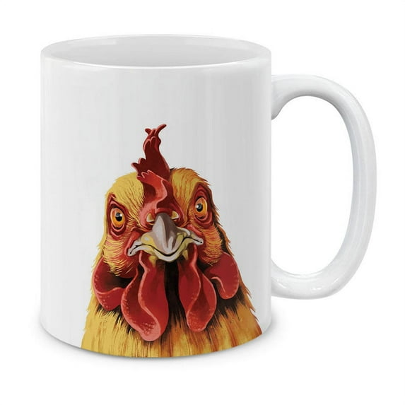 WIRESTER 11 Oz Ceramic Tea Cup Coffee Mug, Cochin Chicken