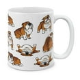 thumbnail image 1 of WIRESTER 11 Oz Ceramic Tea Cup Coffee Mug, English Bulldog Funny Playful Postures, 1 of 7