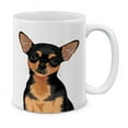 thumbnail image 1 of WIRESTER 11 Oz Ceramic Tea Cup Coffee Mug, Full Portrait Black Tan Chihuahua Dog, 1 of 8