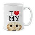 thumbnail image 1 of WIRESTER 11 Oz Ceramic Tea Cup Coffee Mug, I Love My Cream Labrador Retriever Dog, 1 of 8