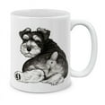 thumbnail image 1 of WIRESTER 11 Oz Ceramic Tea Cup Coffee Mug, Schnauzer Dog Butt Looking Back, 1 of 7