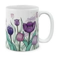 thumbnail image 1 of WIRESTER 11 Oz Ceramic Tea Cup Coffee Mug, Tulips Flowers, 1 of 7