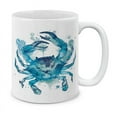thumbnail image 1 of WIRESTER 11 Oz Ceramic Tea Cup Coffee Mug With Handgrip for Gifts, Blue Crab, 1 of 8