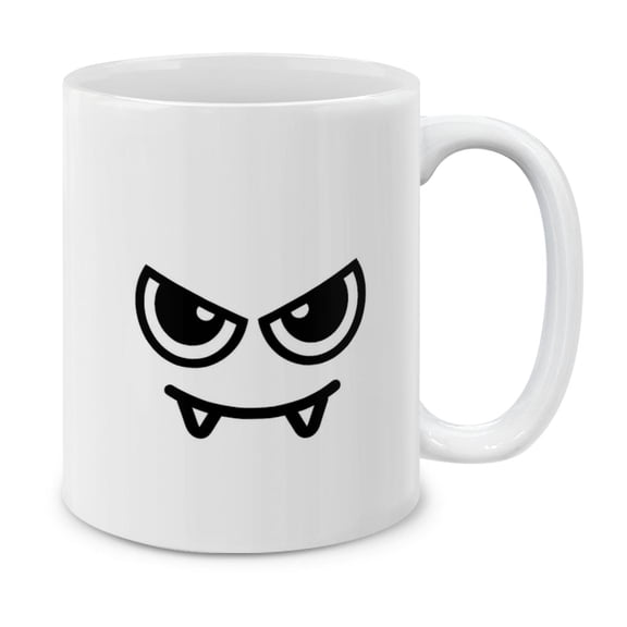 WIRESTER 11oz 325ml Ceramic Tea Cup Coffee Mug With Handgrip For Gift, Birthday, Anniversary, Christmas - Funny Cartoon Face Expression