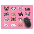 thumbnail image 1 of WIRESTER 13.77x10.23 in Rectangle Mouse Pad with Non-Slip Rubber Base for Computers, Laptop, Office & Home - Cat Breeds Pencil Drawing, 1 of 5