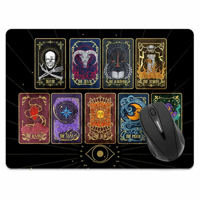 WIRESTER 13.77x10.23 in Super Size Rectangle Mouse Pad, Non-Slip X-Large Mouse Pad for Home, Office, and Gaming Desk - The Tarot (Style 2)