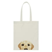 WIRESTER 14.17 x 12.2 inches Cotton Tote Bag Reusable Grocery Shopping Cloth Bags - Animal Cream Labrador Retriever Dog