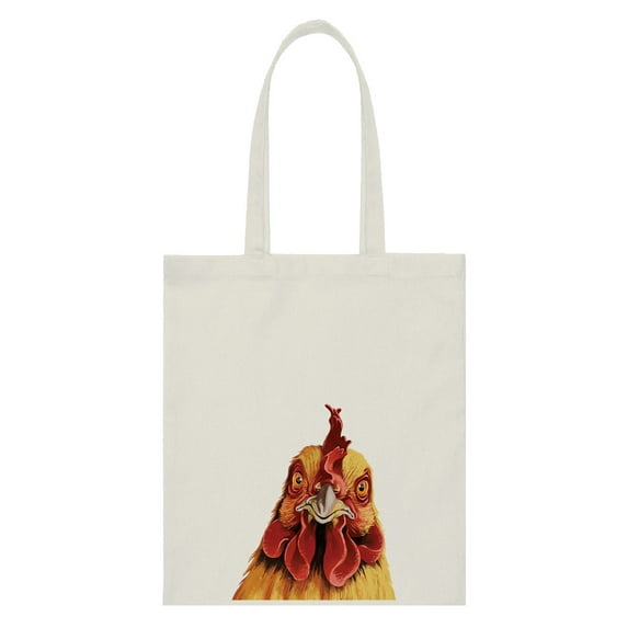 WIRESTER 14.17 x 12.2 inches Cotton Tote Bag Reusable Grocery Shopping Cloth Bags - Cochin Chicken
