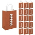 thumbnail image 1 of WIRESTER 16 Pack Kraft Gift Bags with Handles, 8.19x5.91x3.15" Paper Shopping Bags for Weddings, Parties & Retail - Football Pattern, 1 of 5
