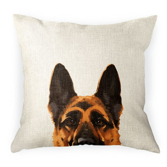 WIRESTER 18x18 inch Square Decorative Throw Sofa Pillow Cases, Black Tan German Shepherd Dog