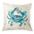 thumbnail image 1 of WIRESTER 18x18 inch Square Decorative Throw Sofa Pillow Cases, Blue Crab, 1 of 7