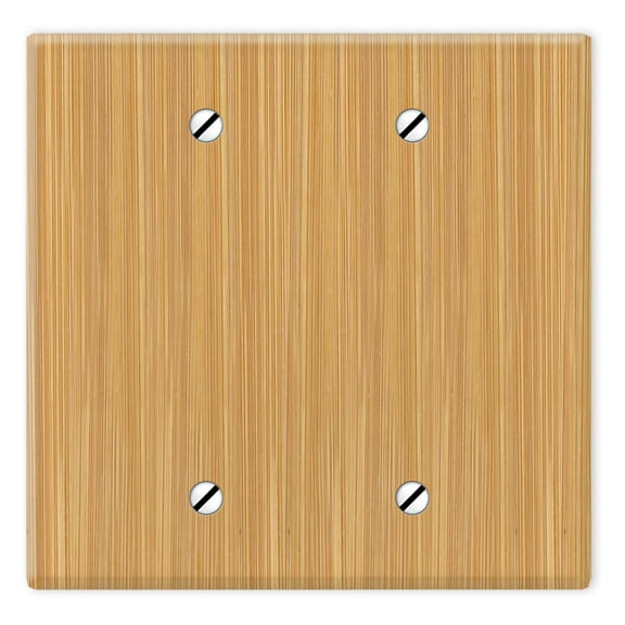 WIRESTER 2-Gang No Device Wall Plate Cover, Bamboo Wood Texture
