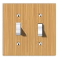 thumbnail image 1 of WIRESTER 2-Gang Toggle Wall Plate/Switch Plate Cover, Bamboo Wood Texture, 1 of 6