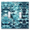 thumbnail image 1 of WIRESTER 2-Gang Toggle Wall Plate/Switch Plate Cover, Mermaid Scales Blue Wave, 1 of 6