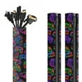 thumbnail image 1 of WIRESTER 2 Pack Cable Management Sleeves, 17.7" Zipper Cord Organizer & Wire Hider for TV/PC – Neon Game Controllers Pattern, 1 of 6