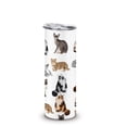 thumbnail image 1 of WIRESTER 20oz Stainless Steel Tumbler with Plastic Straw for Coffee, Tea, Shake, Smoothie, Wine, Water, Hot Cold Drink - Cat Breeds, 1 of 6
