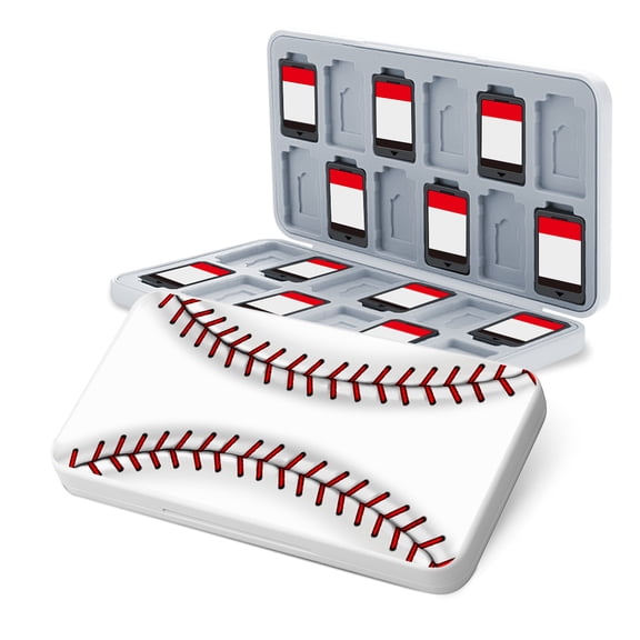WIRESTER 24-Slot Game Card Case for Nintendo Switch/OLED/Lite – Baseball Design with Magnetic Closure & Soft Lining
