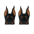 thumbnail image 1 of WIRESTER 2pcs Set 1.25" x 2.04" Logo Sew Ironed On Badge Embroidery Applique Patch, DIY Vintage Embroidered Patches, for Hats, Jackets, Shirts, Vests and Jeans - Black Rust Doberman Pinscher Dog, 1 of 8