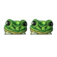 thumbnail image 1 of WIRESTER 2pcs Set 1.92" x 1.73" (4.9cm x 4.4cm) Logo Sew Ironed On Badge Embroidery Applique Patch, DIY Vintage Embroidered Patches, for Hats, Jackets, Shirts, Vests and Jeans - Green Frog, 1 of 7
