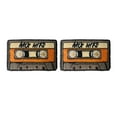 thumbnail image 1 of WIRESTER 2pcs Set 2.04" x 1.28" (5.2cm x 3.25cm) Logo Sew Ironed On Badge Embroidery Applique Patch, DIY Vintage Embroidered Patches, for Hats, Jackets, Shirts, Vests and Jeans - Vintage Tape, 1 of 8