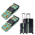 thumbnail image 1 of WIRESTER 2pcs Set Luggage Strap Travel Accessories Luggage Accessories Suitcase Belts Packing Strap Adjustable Luggage Belt - Orange Tabby Cat Funny Playful Postures, 1 of 6
