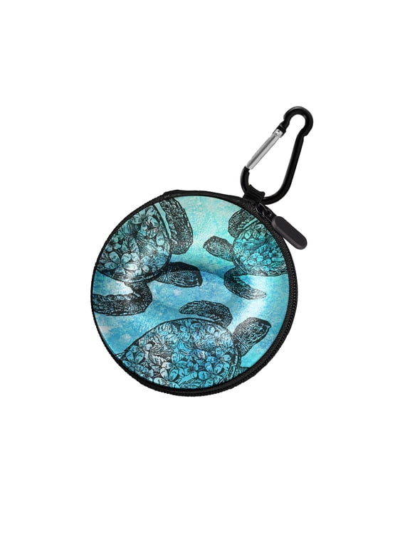 3.94" Travel Watch Case Single Storage Box for Wristwatches & Smart Watches - Ocean Sea Turtles