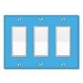 thumbnail image 1 of WIRESTER 3-Gang Decorator Light Switch Plate/Wall Plate Cover, Solid Baby Blue, 1 of 6