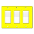 thumbnail image 1 of WIRESTER 3-Gang Decorator Light Switch Plate/Wall Plate Cover, Solid Bright Yellow, 1 of 6