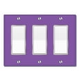 thumbnail image 1 of WIRESTER 3-Gang Decorator Light Switch Plate/Wall Plate Cover, Solid Orchid Purple, 1 of 6