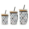 thumbnail image 1 of WIRESTER 3pcs Set Cup Sleeves for Cold Beverages Ice Coffee, Reusable Neoprene Insulated Sleeves with Handle Slip Resistants Bottle Cover - Elegant Moroccan Pattern, 1 of 7
