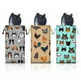 thumbnail image 1 of WIRESTER 3pcs Set Polyester Sunglasses Carrying Pouch Case Bag with Drawstring Closure - Animal Pattern, 1 of 7