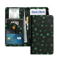thumbnail image 1 of WIRESTER 4.7 x 9 Inch Server Book for Waitress, Waiter Wallet with Zipper Pocket & Magnetic Closure, Restaurant Waitstaff Organizer – Shamrock Clover Leaves, 1 of 6