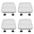 thumbnail image 1 of WIRESTER 4pcs Set Solid White Interchangeable Car Seat Head Rest Cover Fit for All Cars, 1 of 4
