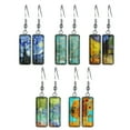 thumbnail image 1 of WIRESTER 5 Pairs/Set Van Gogh Stainless Steel + Glass Rectangle Drop Earring Fashion Jewelry Drop Dangle Hook Earrings for Women, 1 of 6