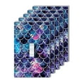 thumbnail image 1 of WIRESTER 5pcs Set 1-Gang Toggle Wall Plate/Switch Plate Cover, Mosaic Mermaid Scale, 1 of 6