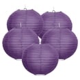 thumbnail image 1 of WIRESTER 5pcs Set Purple 10 inch Hanging Paper Lanterns Decorative Kit Round Paper Lanterns for Birthday Parties, Weddings, 1 of 7