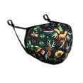 thumbnail image 1 of WIRESTER 6.3" x 8.6" Reuseable Washable Polyester Cotton Mask Cover Protection For Adult, Otomi Pattern Black, 1 of 6