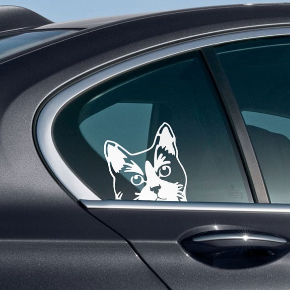 WIRESTER 6 inches Vinyl Decor Decal Car Sticker Window Auto Vehicle Decoration - Tuxedo Cat