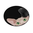 thumbnail image 1 of WIRESTER 7.88 in Round Mouse Pad with Non-Slip Rubber Base for Computers, Laptop, Office & Home - Animal Cream Sphynx Kitten Cat, 1 of 5