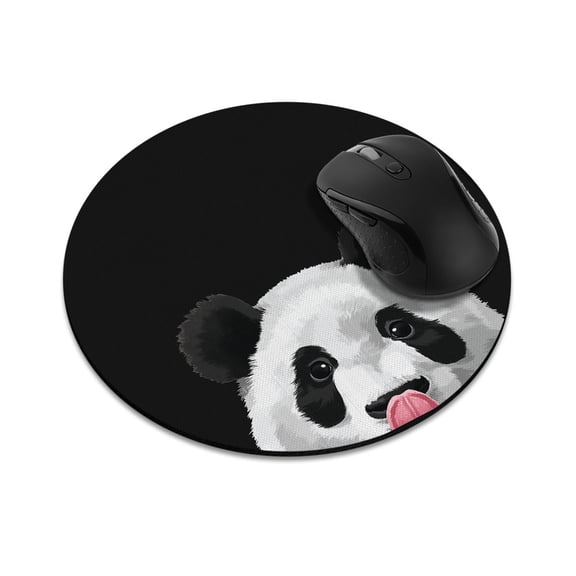 WIRESTER 7.88 in Round Mouse Pad with Non-Slip Rubber Base for Computers, Laptop, Office & Home - Baby Panda Bear