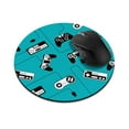 thumbnail image 1 of WIRESTER 7.88 in Round Mouse Pad with Non-Slip Rubber Base for Computers, Laptop, Office & Home - Blue Game Controllers, 1 of 5