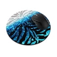 thumbnail image 1 of WIRESTER 7.88 in Round Mouse Pad with Non-Slip Rubber Base for Computers, Laptop, Office & Home - Blue Glitter With Black Blue Glitter Zebra, 1 of 5