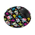 thumbnail image 1 of WIRESTER 7.88 in Round Mouse Pad with Non-Slip Rubber Base for Computers, Laptop, Office & Home - Colorful Sugar Skulls, 1 of 5