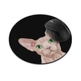 thumbnail image 1 of WIRESTER 7.88 in Round Mouse Pad with Non-Slip Rubber Base for Computers, Laptop, Office & Home - Cream Sphynx Kitten Cat, 1 of 5