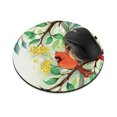 thumbnail image 1 of WIRESTER 7.88 in Round Mouse Pad with Non-Slip Rubber Base for Computers, Laptop, Office & Home - Red Cardinal Birds In Summer, 1 of 5