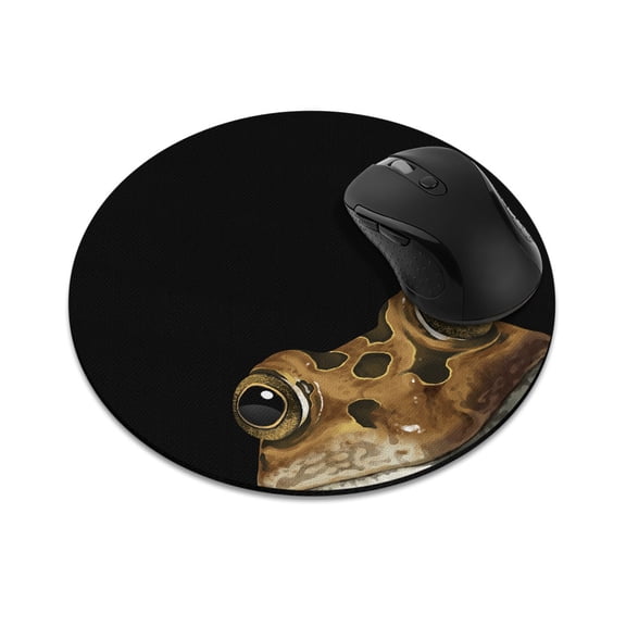WIRESTER 7.88 in Round Mouse Pad with Non-Slip Rubber Base for Computers, Laptop, Office & Home - Spotted Leopard Frog