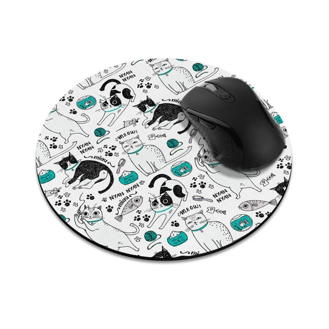 Wirester 788 In Round Mouse Pad With Non Slip Rubber Base For Computers Laptop Office And Home 3888