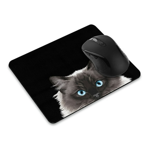 WIRESTER 8.66x7.08 in Rectangle Mouse Pad with Non-Slip Rubber Base for Computers, Laptop, Office & Home - Animal Seal Point Ragdoll Cat