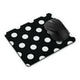 thumbnail image 1 of WIRESTER 8.66x7.08 in Rectangle Mouse Pad with Non-Slip Rubber Base for Computers, Laptop, Office & Home - Black White Polka Dots, 1 of 5