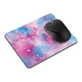 thumbnail image 1 of WIRESTER 8.66x7.08 in Rectangle Mouse Pad with Non-Slip Rubber Base for Computers, Laptop, Office & Home - Blue Pink Galaxy Space, 1 of 5